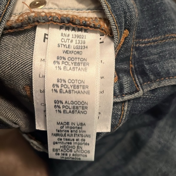 FRAME distressed Le Garçon jeans size 26 - Picture 6 of 7